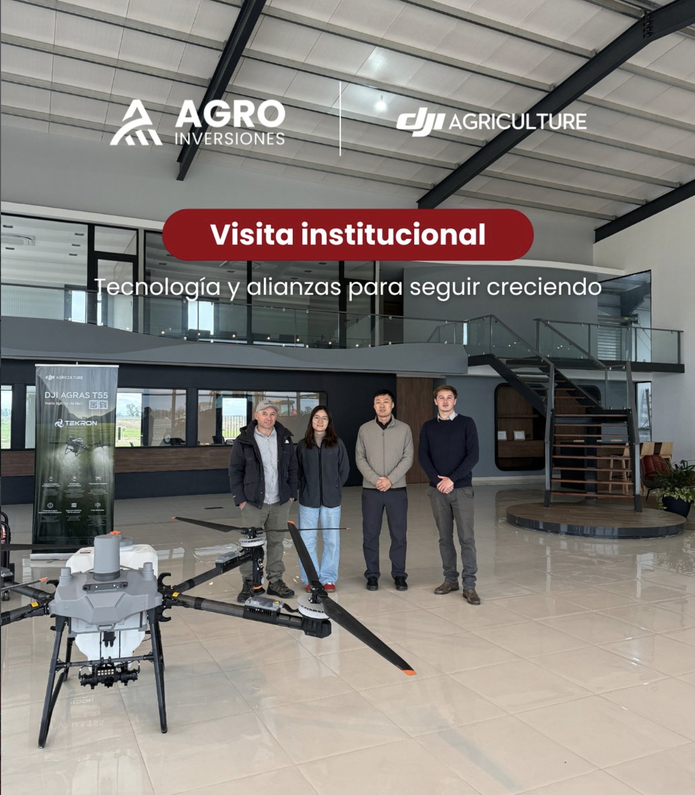 AGRO INVERSIONES LINCOLN — Hoy recibimos en AgroInversiones la visita de directivos de DJI Agriculture, en